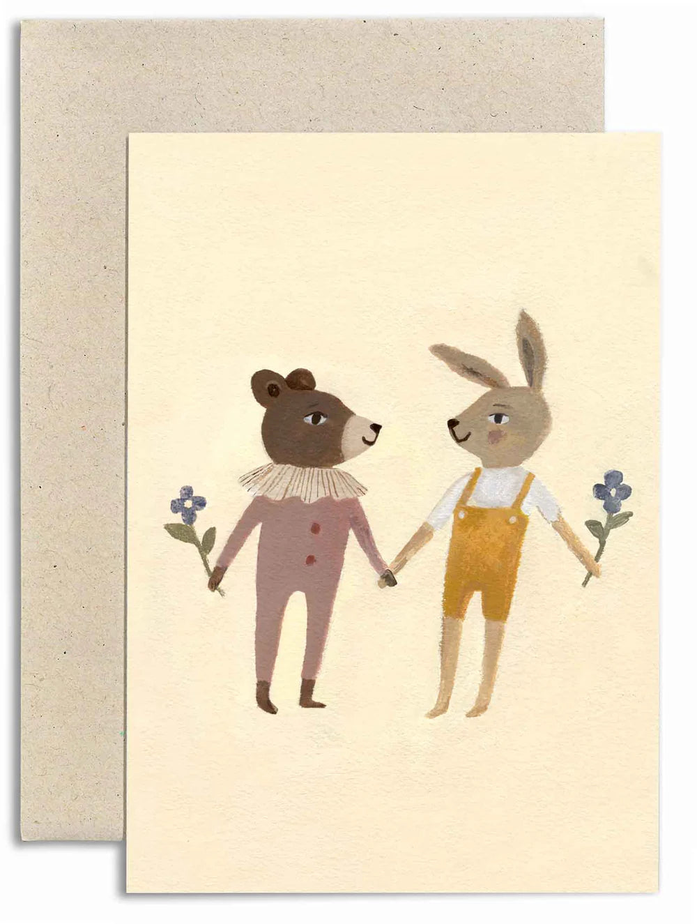 Gemma Koomen Bear and Bunny Greeting Card