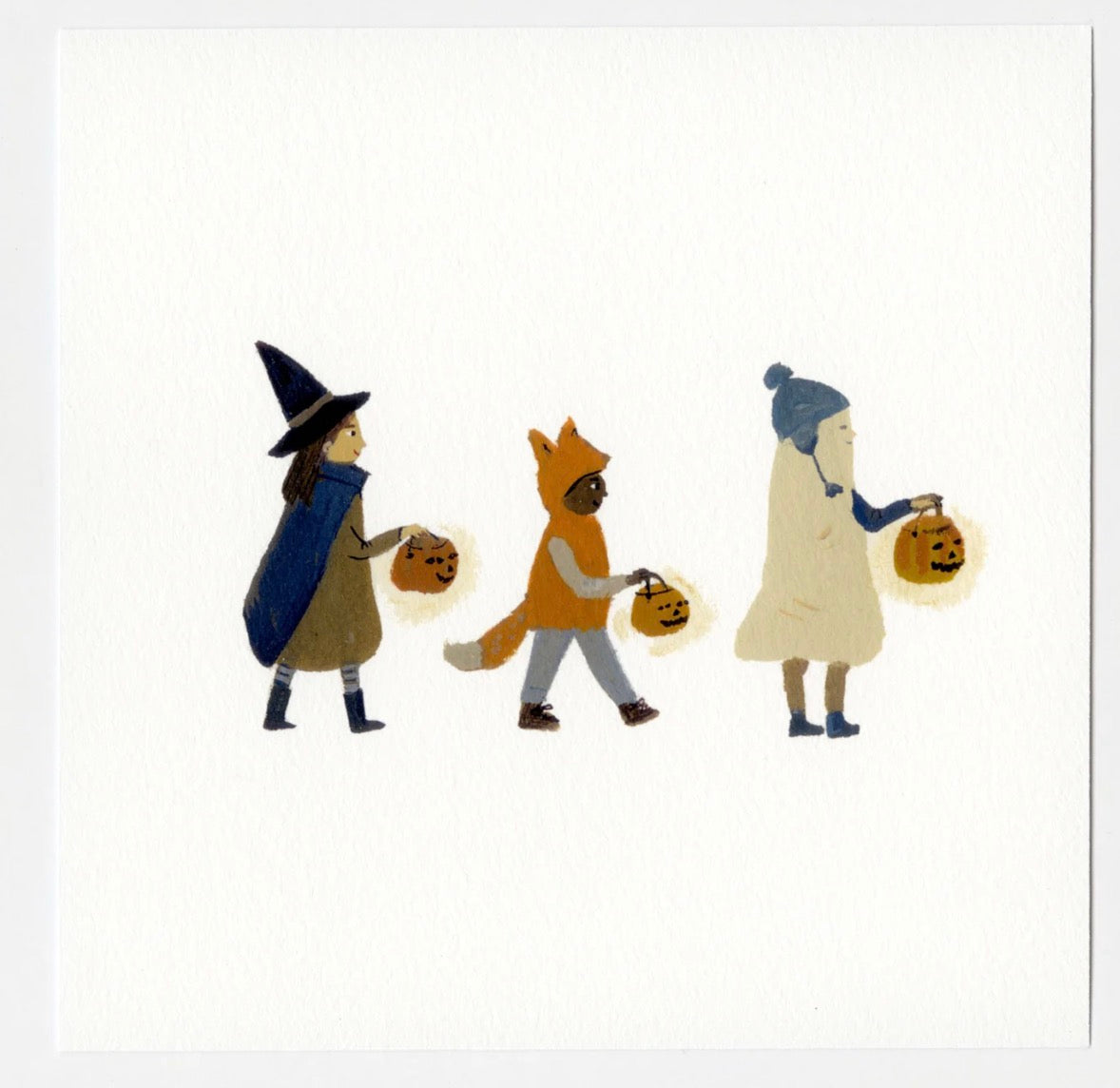 Gemma Koomen Halloween Friends 7x7 Art Print
