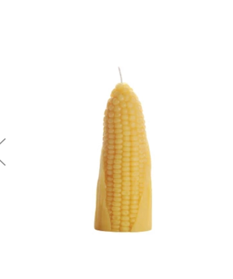 Pure Beeswax Corn Cob Harvest Candle 2” x 5”