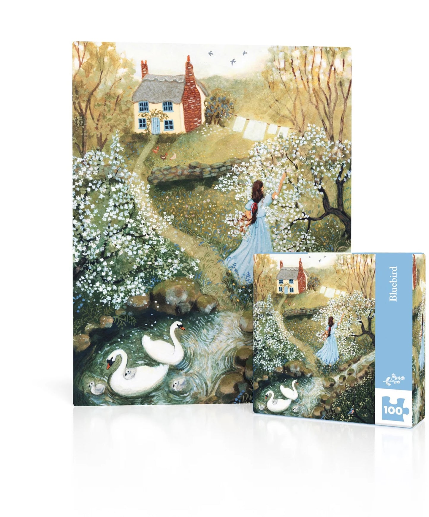 NY Puzzle Company Lore Pemberton Bluebird Mini Puzzle 100 pc