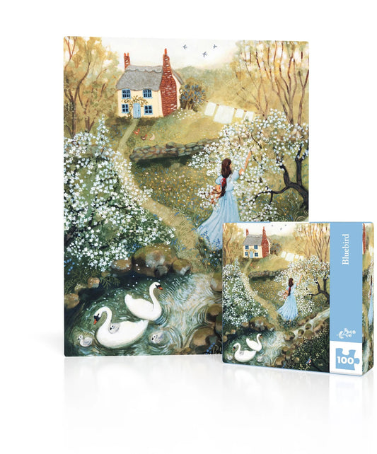 NY Puzzle Company Lore Pemberton Bluebird Mini Puzzle 100 pc