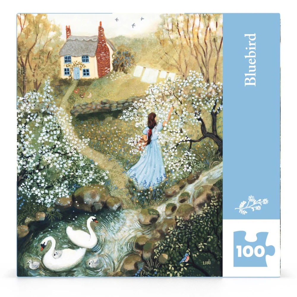 NY Puzzle Company Lore Pemberton Bluebird Mini Puzzle 100 pc