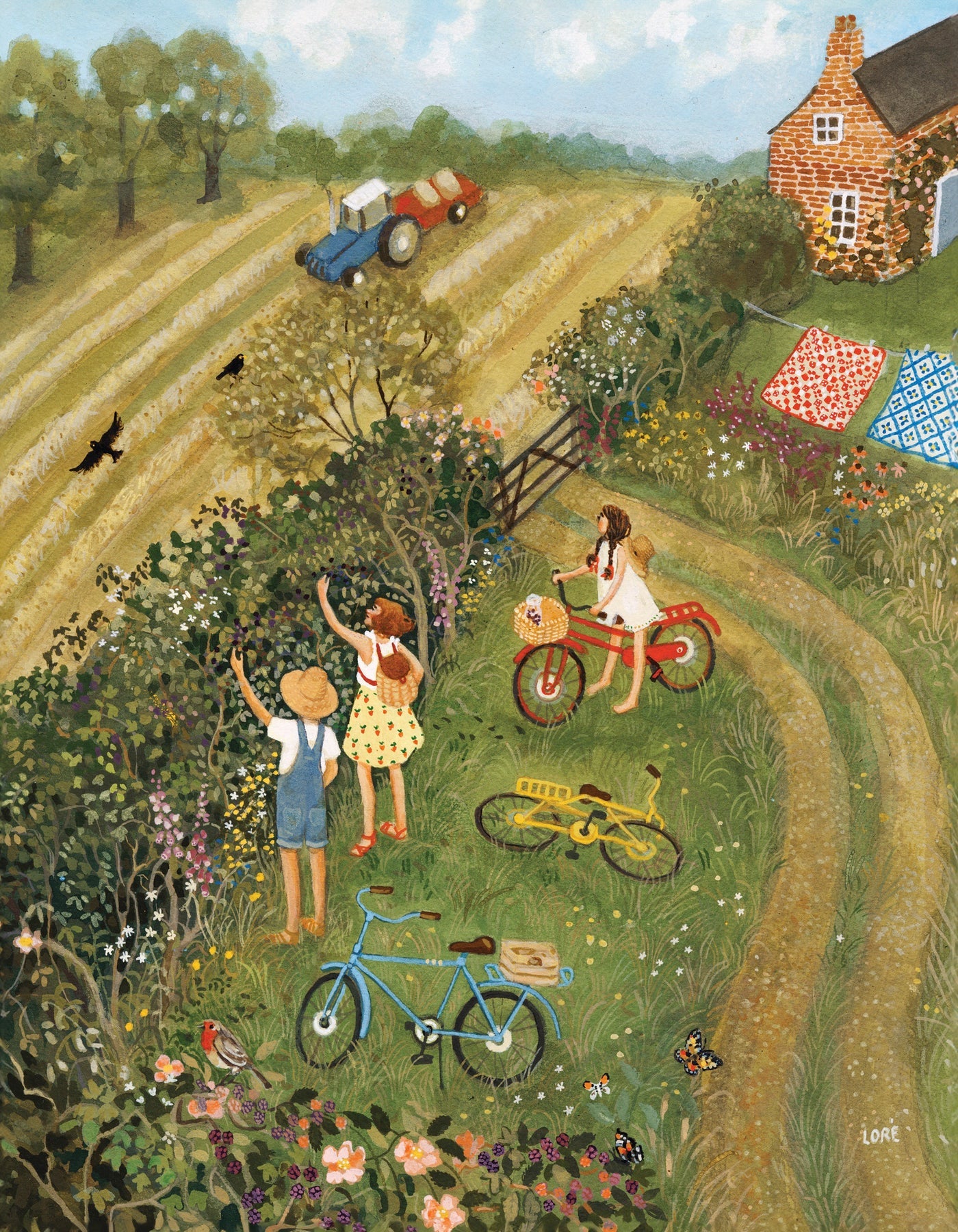NY Puzzle Company Lore Pemberton Along the Hedgerow Mini Puzzle 100 pc