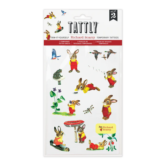 Tattly I am a Bunny by Richard Scarry Tattoo Sheet