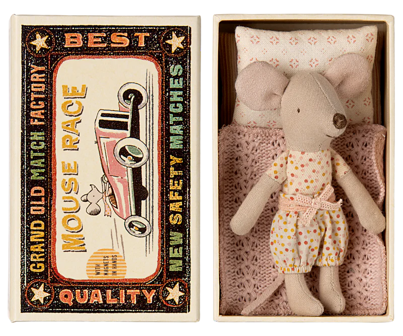 Maileg Little Sister, Mouse in Matchbox