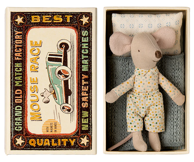 Maileg Little Brother, Mouse in Matchbox