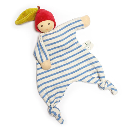 Nanchen Apple Blue Stripe Rattle