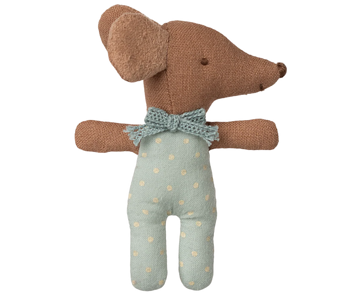 Maileg Sleepy Wakey Baby Mouse - Blue
