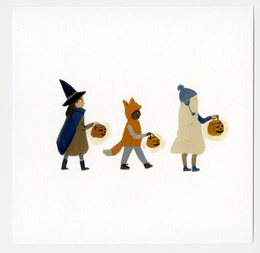 Gemma Koomen Halloween Friends 7x7 Art Print