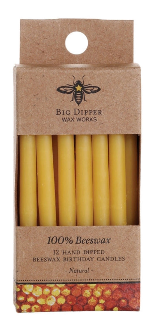Big Dipper Wax Works Pure Beeswax Short Birthday Candles