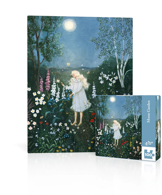 NY Puzzle Company Moon Garden 100 Piece Mini Puzzle