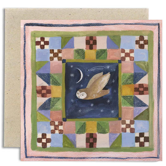 Gemma Koomen Greeting Card Patchwork Owl