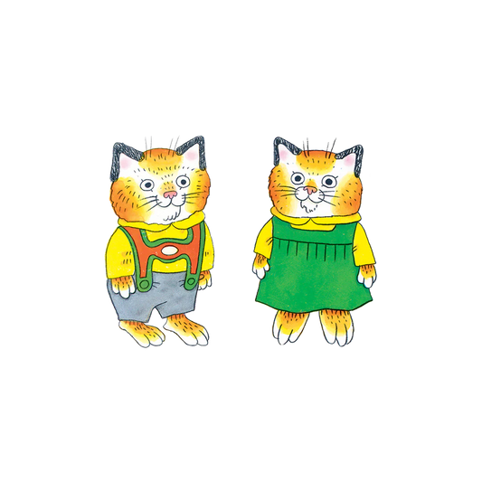 Tattly Richard Scarry Huckle and Sally Cat Tattoo