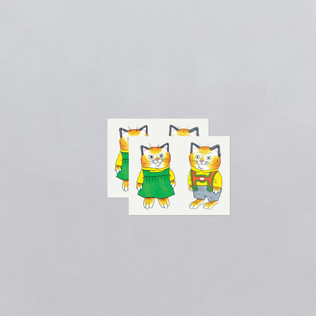Tattly Richard Scarry Huckle and Sally Cat Tattoo