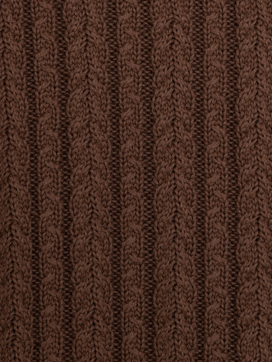 Serendipity Organics Baby Cable Sweater - Coffee