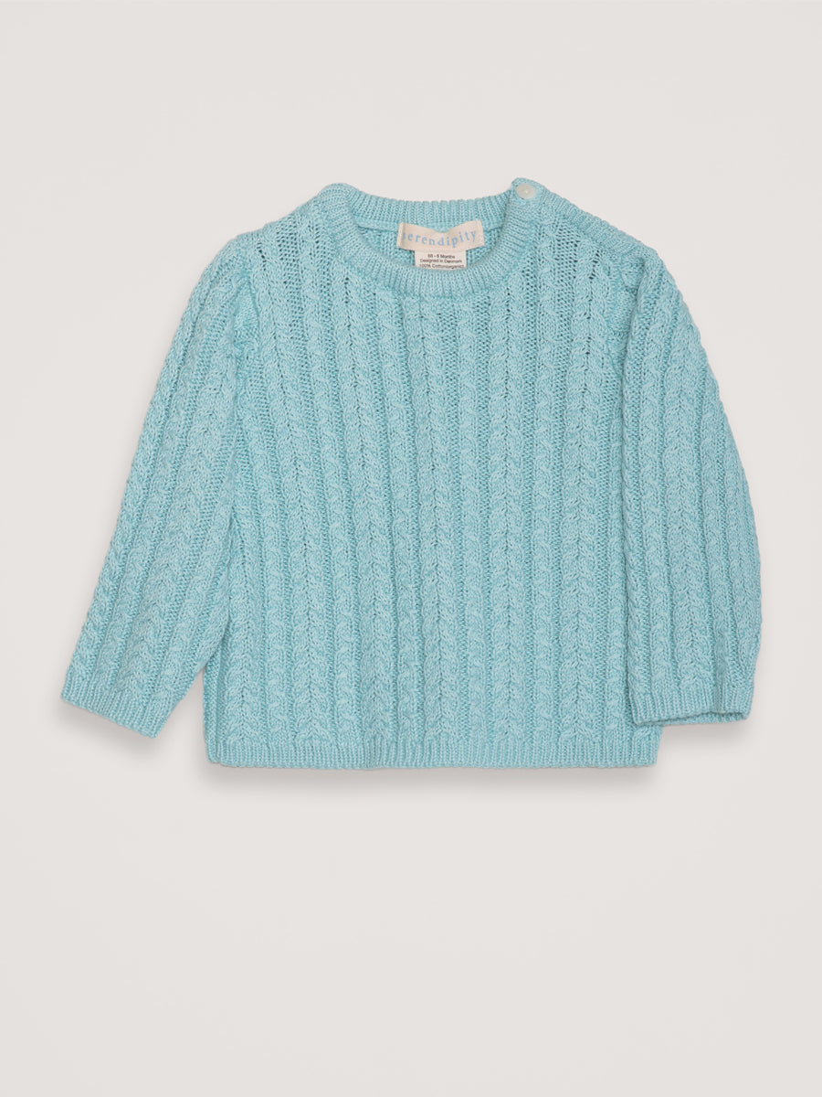 Serendipity Organics Baby Cable Sweater - Mineral