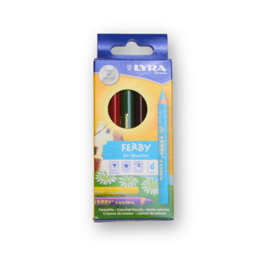 Lyra Super Ferby Lacquered Triangular Pencils - 6 standard assorted colors