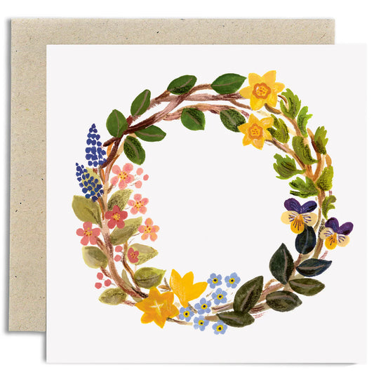 Gemma Koomen Spring Wreath Greeting Card