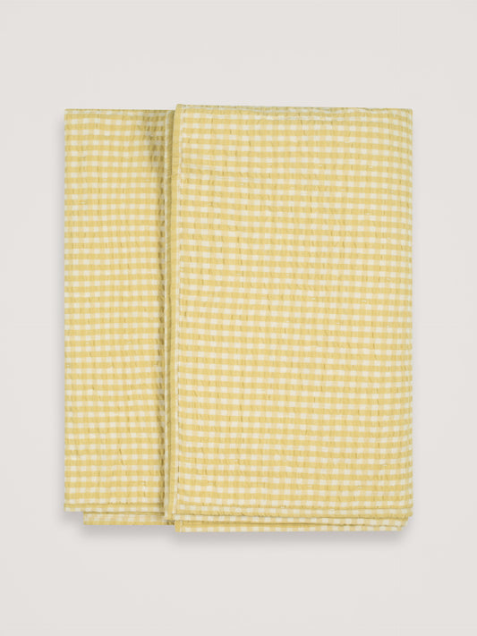 Serendipity Organics Lemon Checks Quilt Blanket