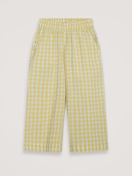 Serendipity Organics Lemon Checks Loose Pants