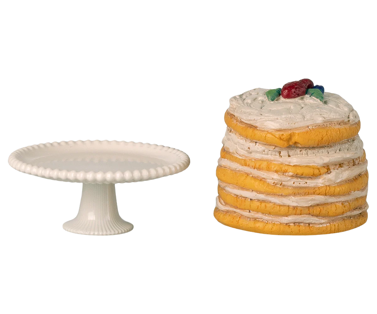 Maileg Mouse Party Cake and Cake Stand