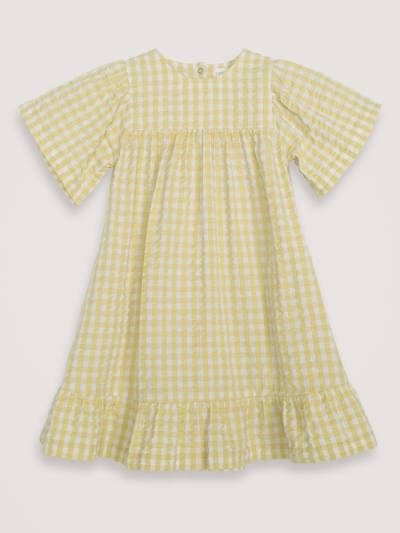 Serendipity Organics Flair Dress - Lemon Checks