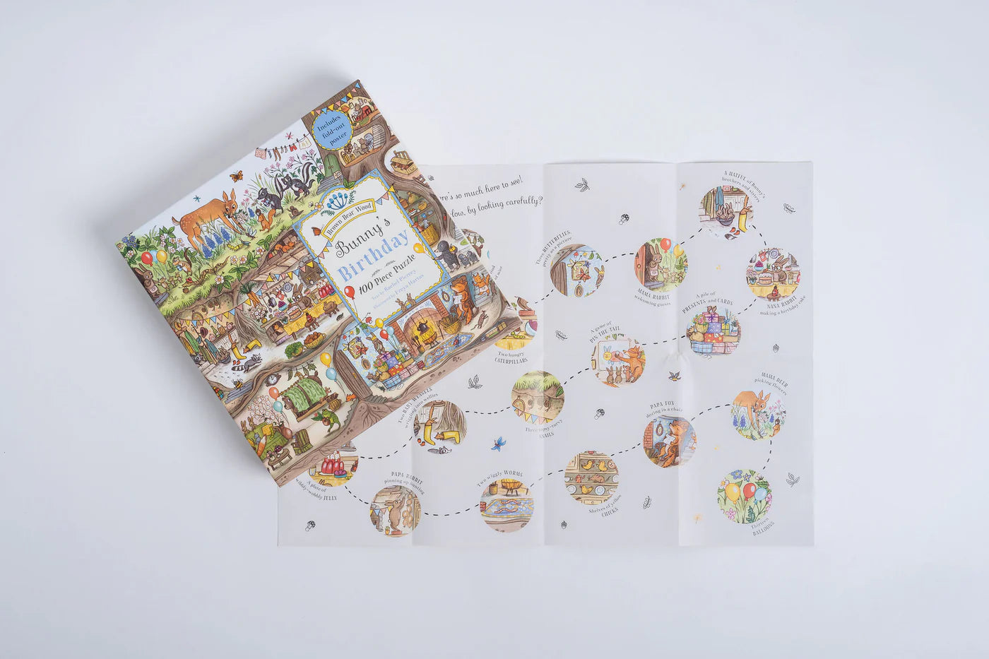 Brown Bear Wood Bunny’s Birthday Party 100 Piece Puzzle