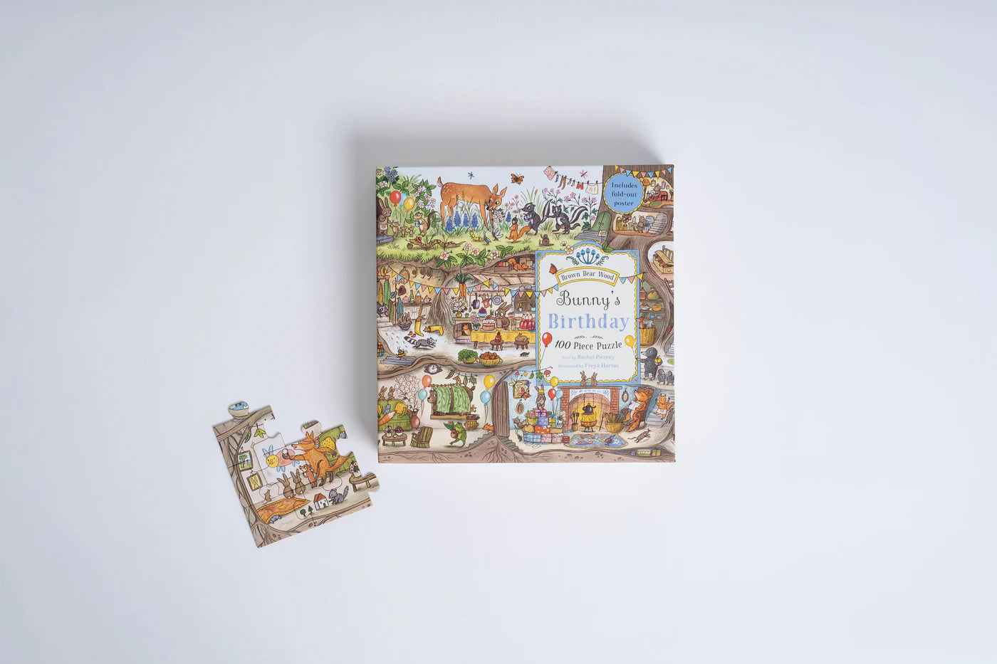 Brown Bear Wood Bunny’s Birthday Party 100 Piece Puzzle
