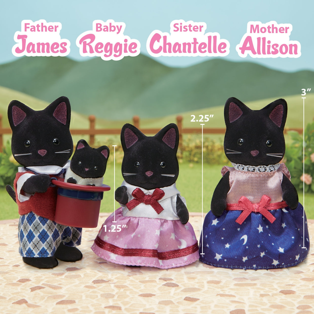 Calico Critters Black Cat Family